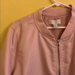 Blush Pink Bomber Jacket